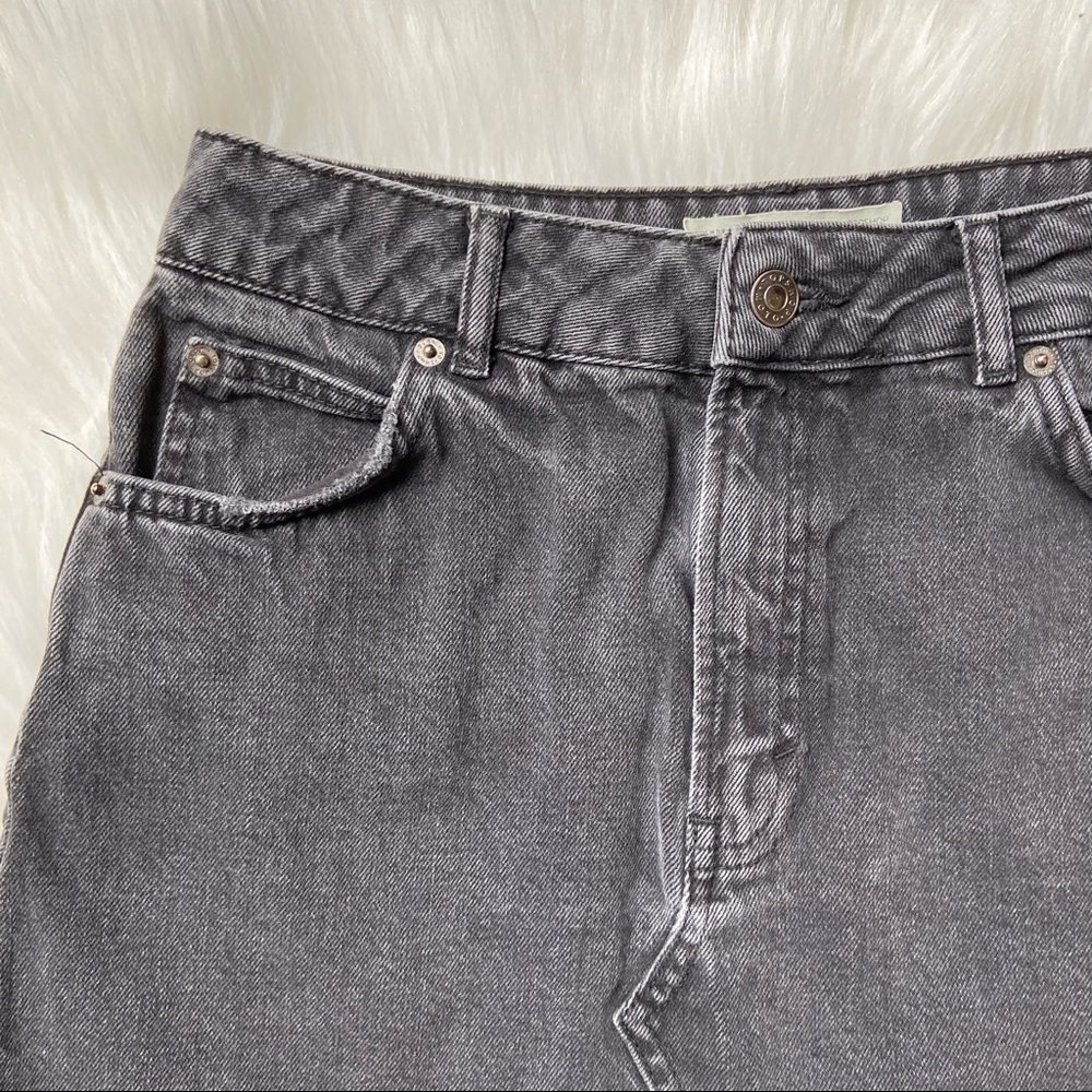 Topshop Moto Black Denim Cutoff Mini Skirt - Picture 2 of 10